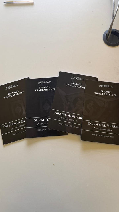 Hindi Dua Stickers (12) + Traceable Kit Combo (4 books + pencil + eraser)