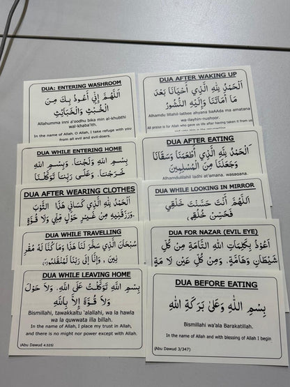Hindi Dua Stickers (12) + Traceable Kit Combo (4 books + pencil + eraser)